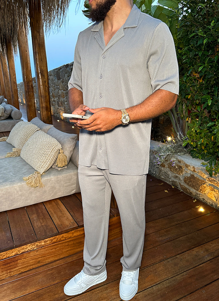 Pleated Trousers - Grey