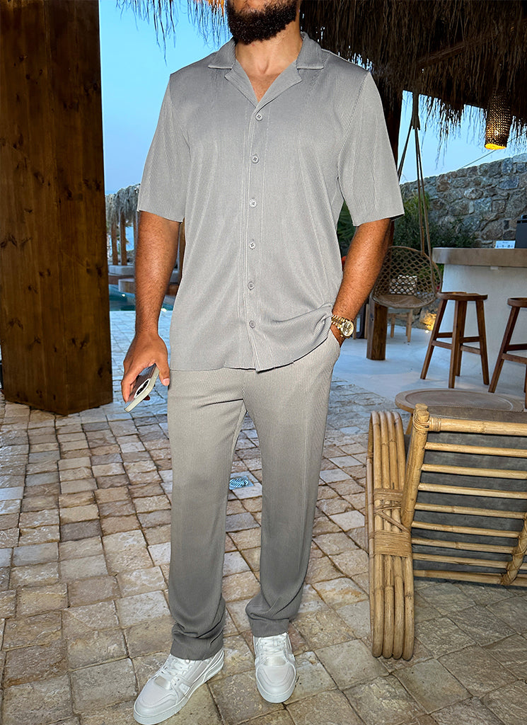 Pleated Trousers - Grey