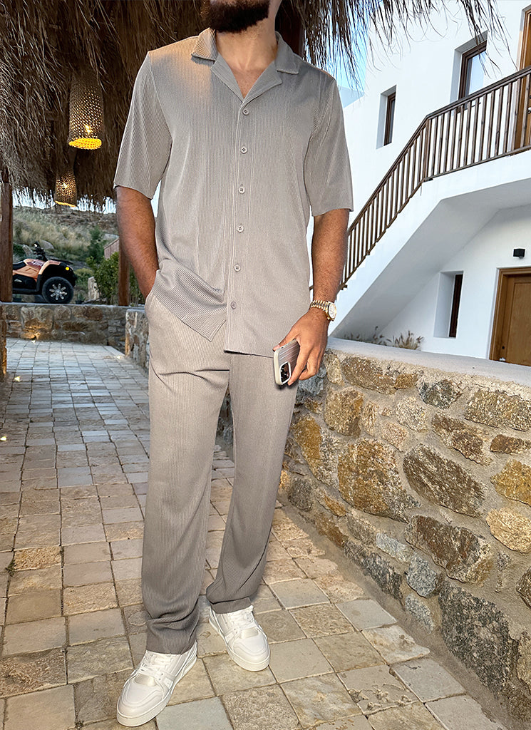 Pleated Trousers - Grey