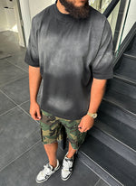 Vintage Sunfaded Drop Shoulder T-Shirt - Black