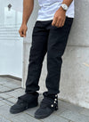Vintage Flare Snapper Jeans - Black
