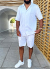 Pleated Shorts - White