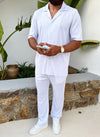 Pleated Trousers - White