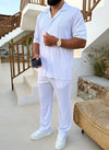 Pleated Trousers - White
