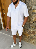 Pleated Shorts - White