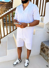 Pleated Shorts - White
