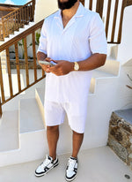 Pleated Shorts - White