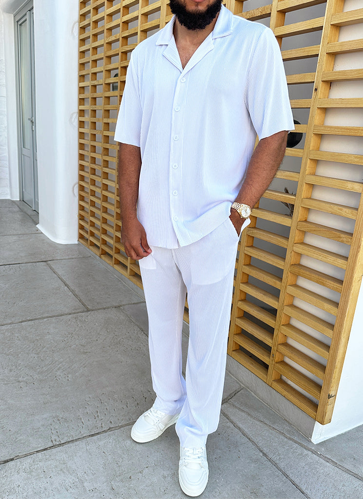 Pleated Trousers - White