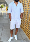 Pleated Shorts - White