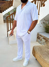 Pleated Trousers - White