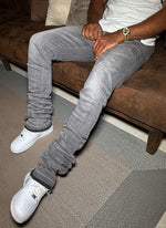 Vintage Stacked Jeans - Grey