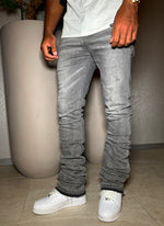 Vintage Stacked Jeans - Grey