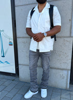 Vintage Stacked Jeans - Grey
