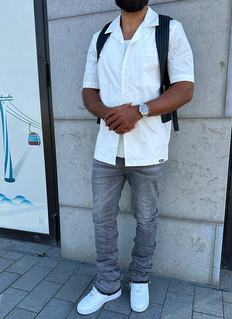 Vintage Stacked Jeans - Grey