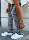 Vintage Stacked Jeans - Grey