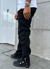 Vintage Flare Snapper Jeans - Black