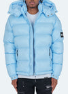 Shiny Puffer Jacket - Baby Blue