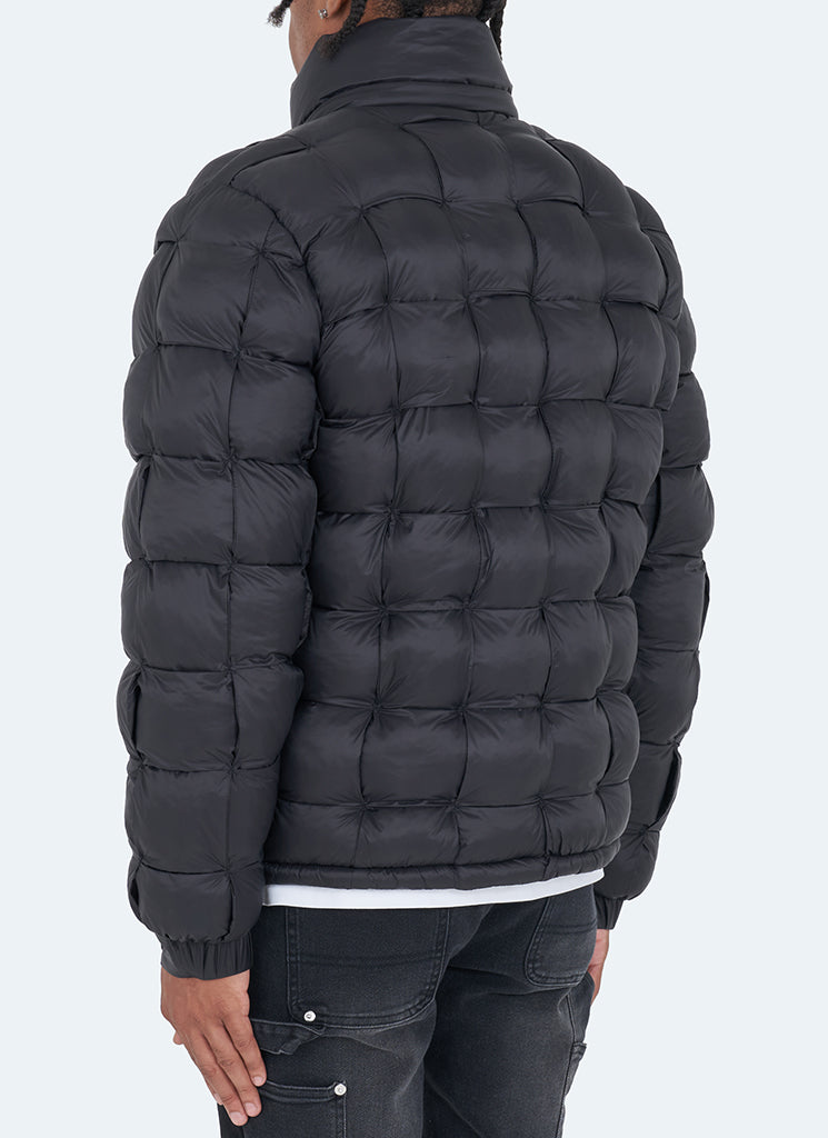 NVLTY Interlock Puffer Jacket Black N V L T Y