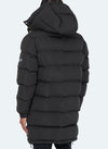 Long Essential Puffer Jacket - Black