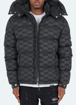 Monogram Puffer Jacket - Black