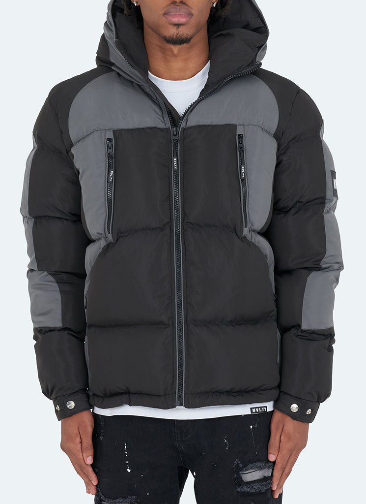 Shadow Puffer Jacket - Black/Grey