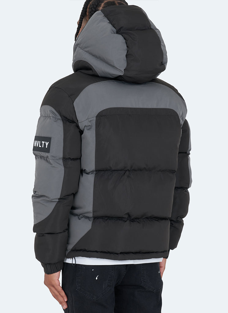 Shadow Puffer Jacket - Black/Grey