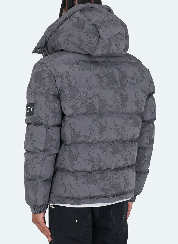 Concrete Puffer Jacket - Charcoal Grey