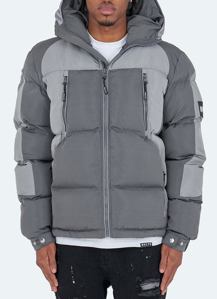 Shadow Puffer Jacket - Charcoal Grey/Light Grey