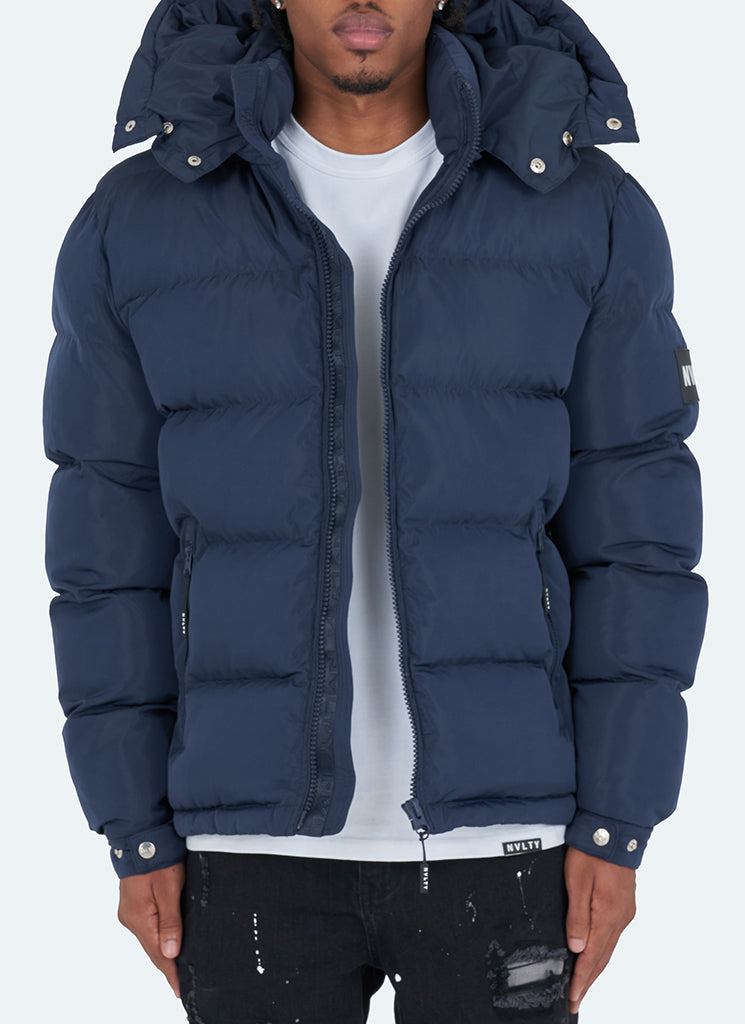 NVLTY - Essential Puffer Jacket - Navy – N V L T Y