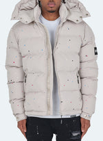 Paint Puffer Jacket - Off White