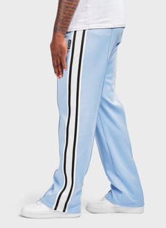 Panelled Luxe Track Pants - Baby Blue