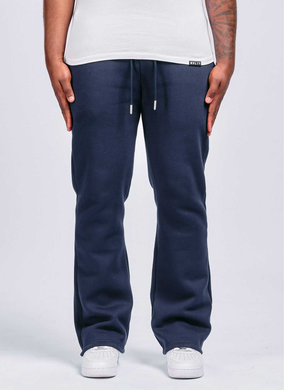 Heavyweight Luxe Flare Joggers - Navy