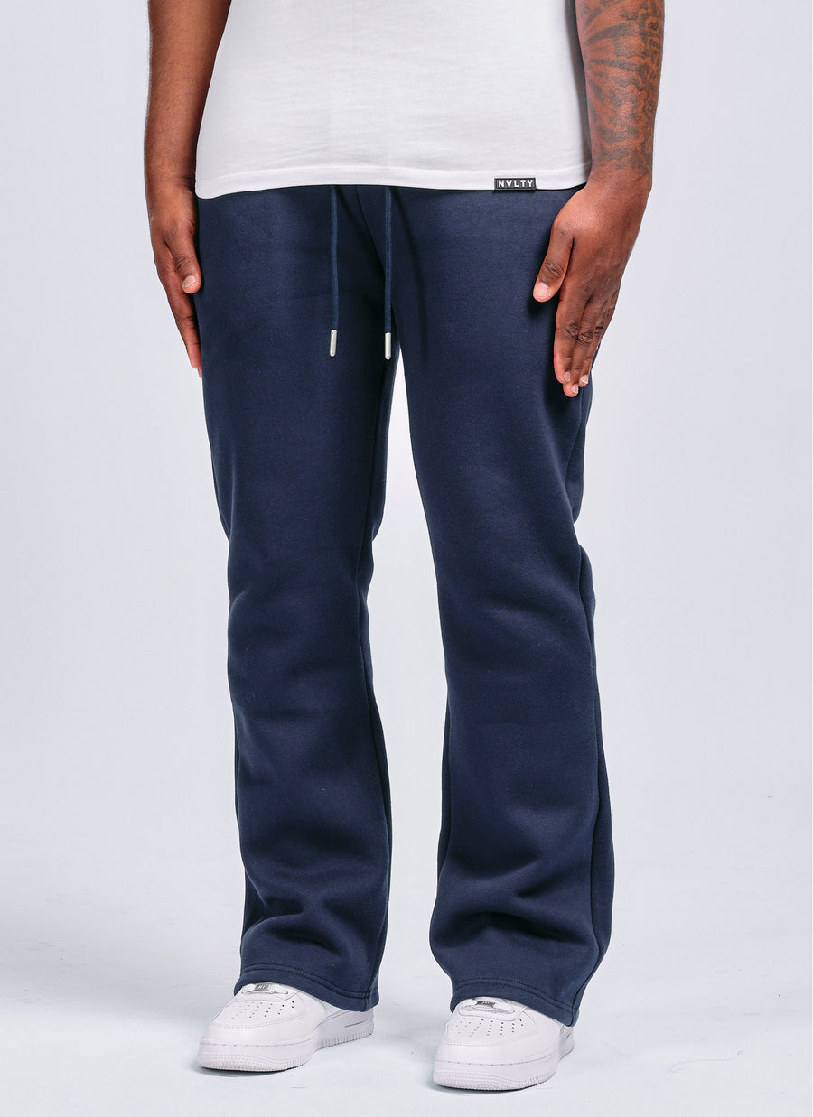 Heavyweight Luxe Flare Joggers - Navy