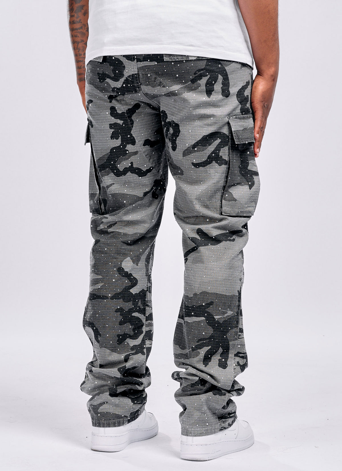 Vintage Flare VVS Cargos - Black Camo