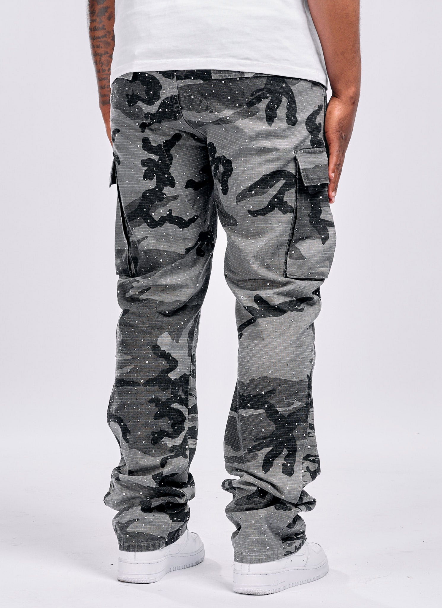 Vintage Flare VVS Cargos - Black Camo