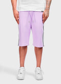Panelled Luxe Track Shorts - Purple