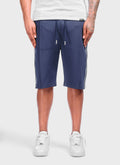 Panelled Luxe Track Shorts - Navy
