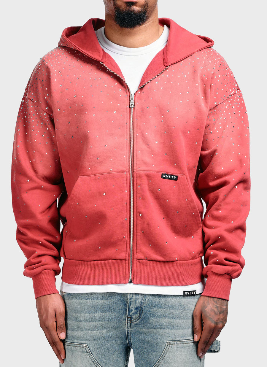 Vintage Flooded VVS Zip Hoodie - Red