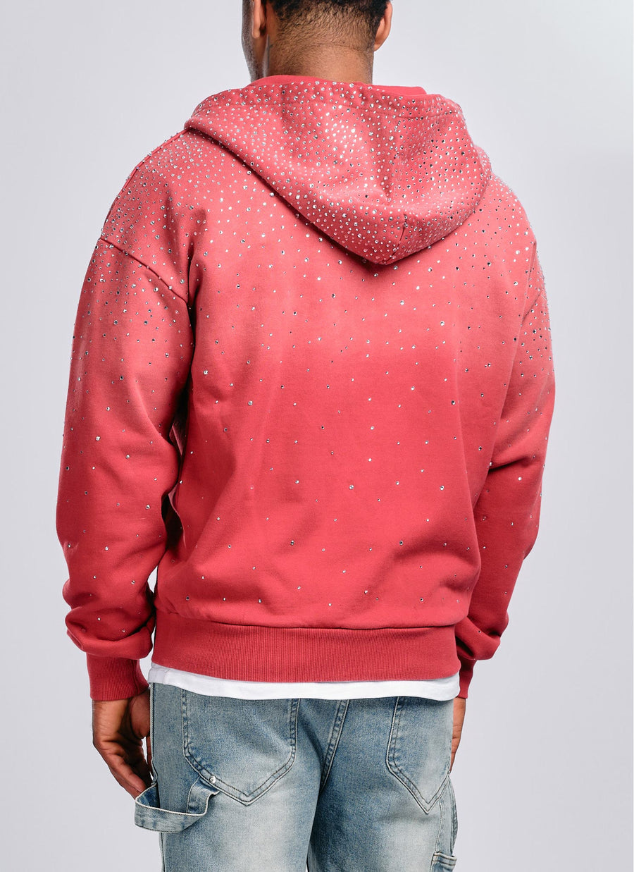 Vintage Flooded VVS Zip Hoodie - Red