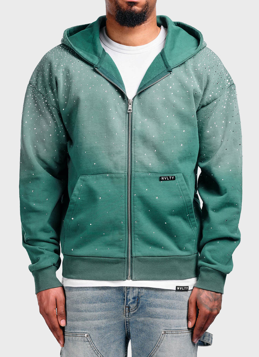 Vintage Flooded VVS Zip Hoodie - Green