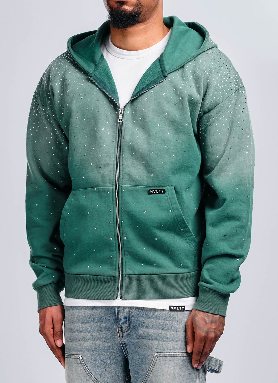 Vintage Flooded VVS Zip Hoodie - Green