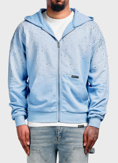 Vintage Flooded VVS Zip Hoodie - Baby Blue