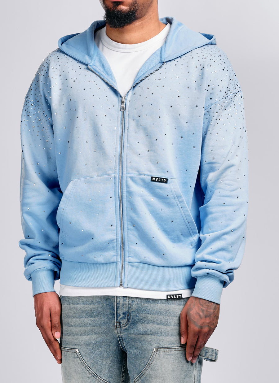 Vintage Flooded VVS Zip Hoodie - Baby Blue