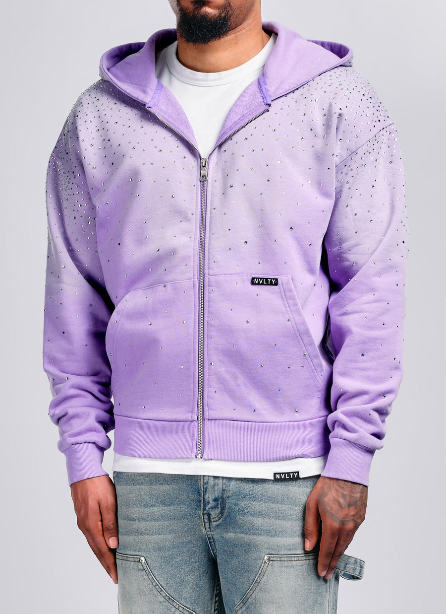 Vintage Flooded VVS Zip Hoodie - Purple