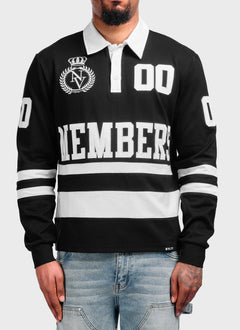 Members Royal Rugby Shirt - Black