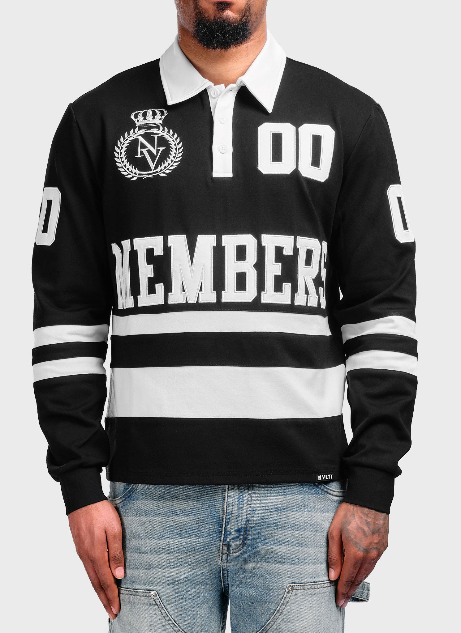 Members Royal Rugby Shirt - Black