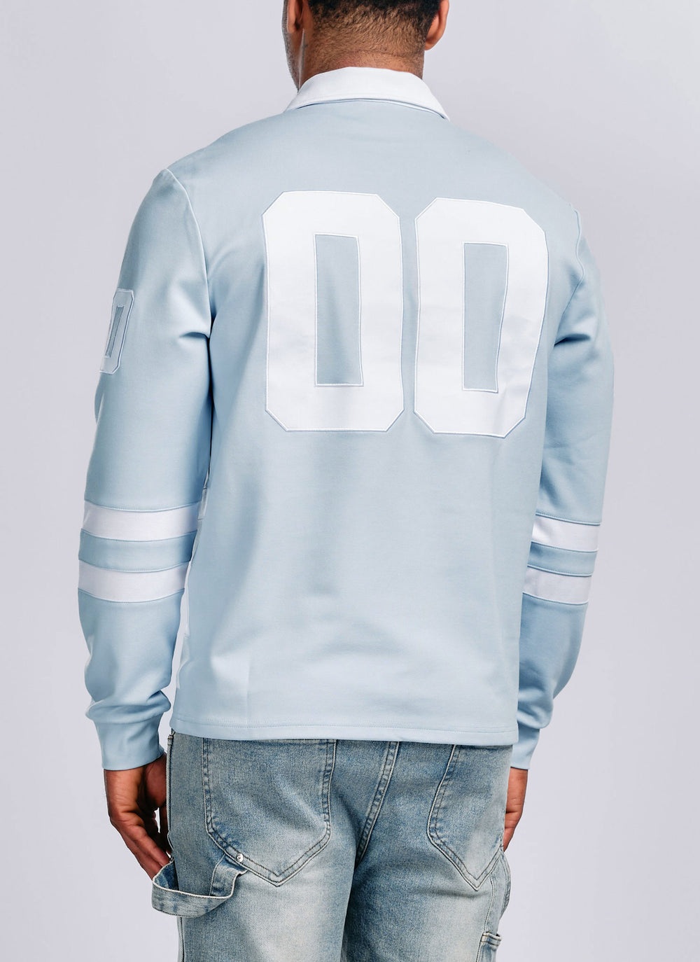 Members Royal Rugby Shirt - Baby Blue