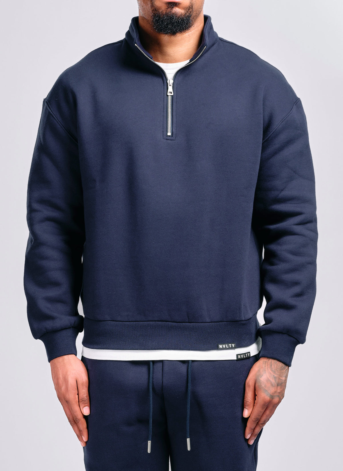Heavyweight Luxe Quarter Zip - Navy