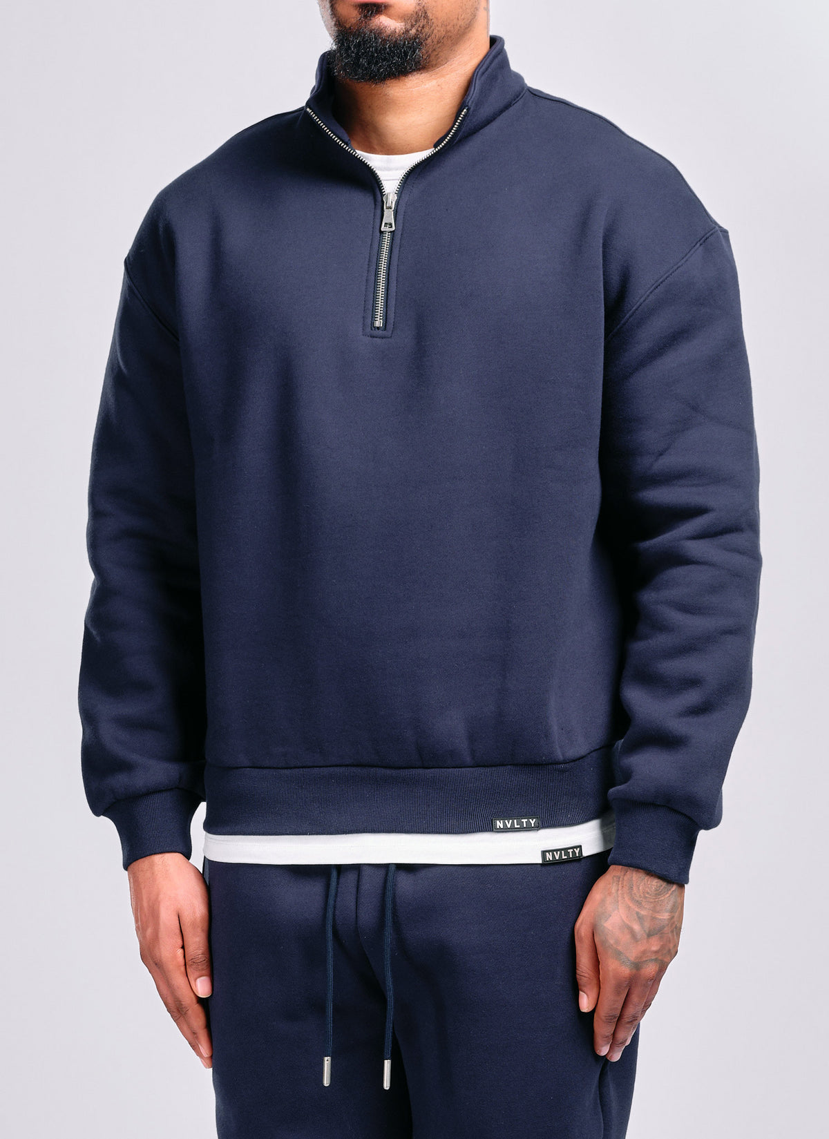 Heavyweight Luxe Quarter Zip - Navy