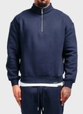 Heavyweight Luxe Quarter Zip - Navy